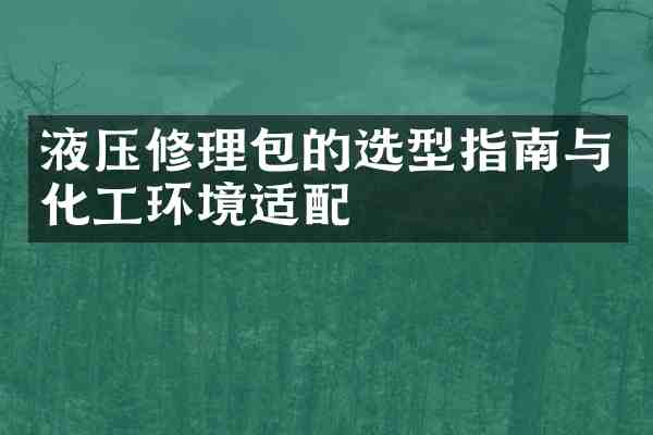 液压修理包的选型指南与化工环境适配