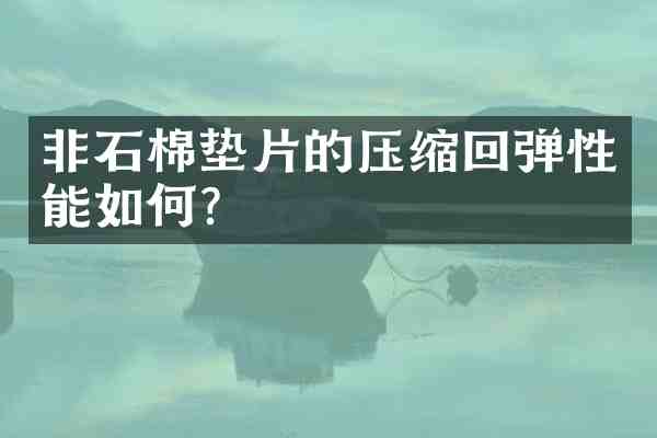 非石棉垫片的压缩回弹性能如何?