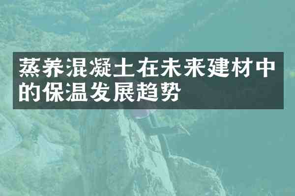 蒸养混凝土在未来建材中的保温发展趋势