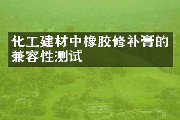 化工建材中橡胶修补膏的兼容性测试