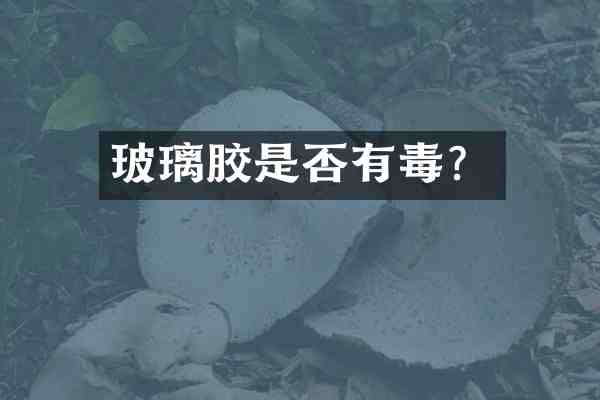 玻璃胶是否有毒？
