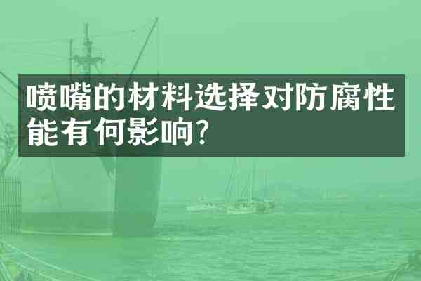 喷嘴的材料选择对防腐性能有何影响?
