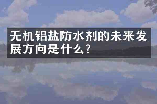 无机铝盐防水剂的未来发展方向是什么？