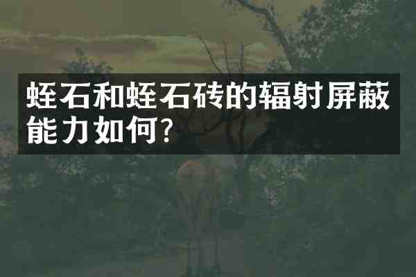 蛭石和蛭石砖的辐射屏蔽能力如何?