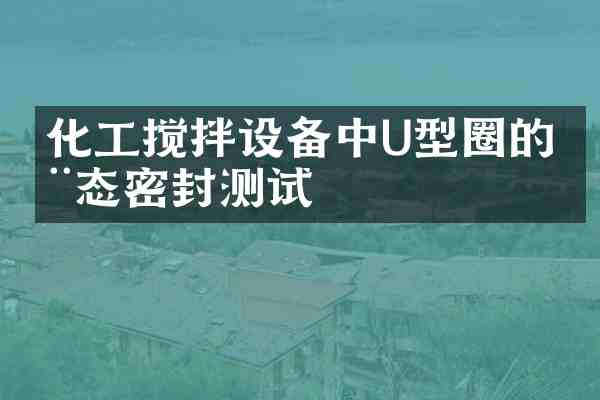 化工搅拌设备中U型圈的动态密封测试