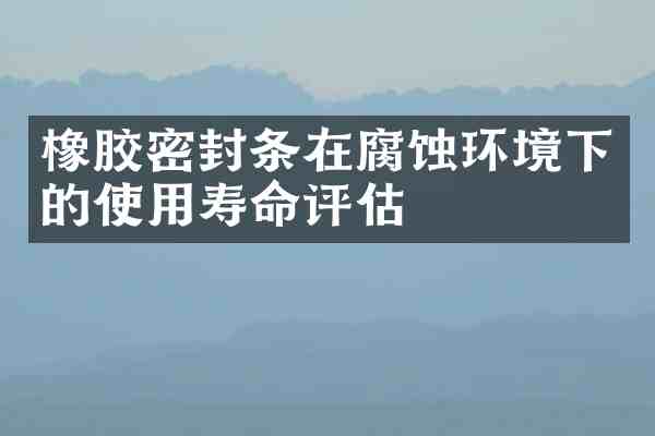 橡胶密封条在腐蚀环境下的使用寿命评估