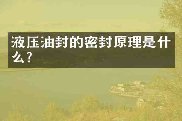 液压油封的密封原理是什么?