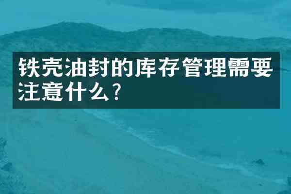 铁壳油封的库存管理需要注意什么?