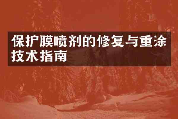 保护膜喷剂的修复与重涂技术指南