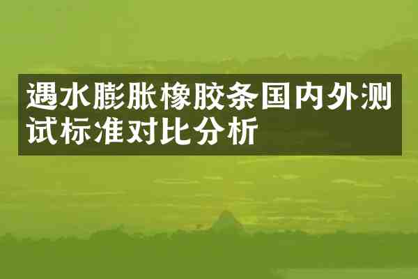 遇水膨胀橡胶条国内外测试标准对比分析