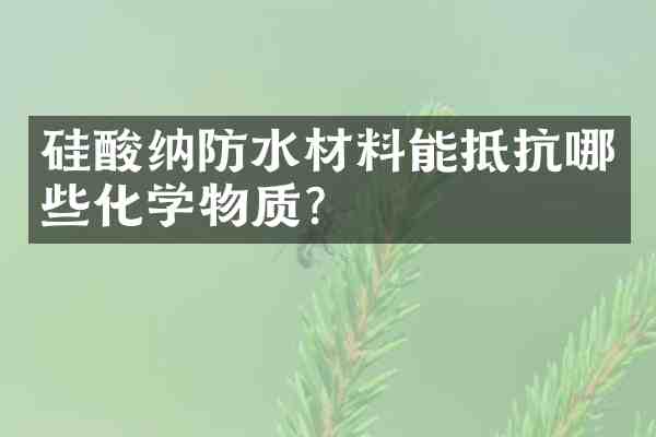 硅酸纳防水材料能抵抗哪些化学物质?