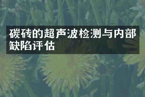 碳砖的超声波检测与内部缺陷评估