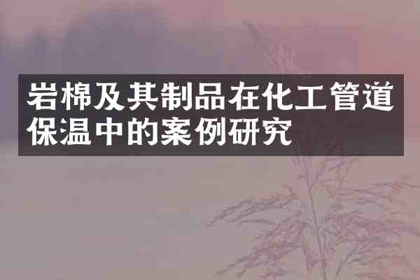 岩棉及其制品在化工管道保温中的案例研究