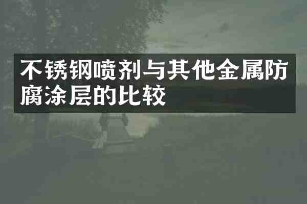不锈钢喷剂与其他金属防腐涂层的比较
