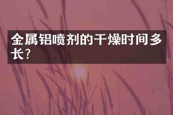 金属铝喷剂的干燥时间多长?