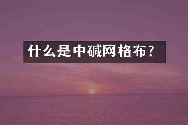 什么是中碱网格布?