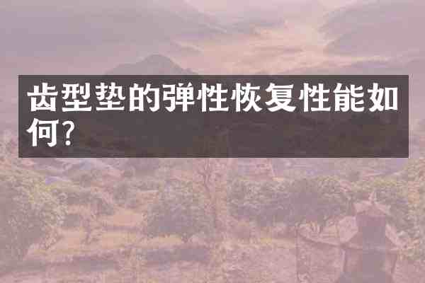 齿型垫的弹性恢复性能如何?