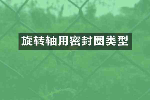 旋转轴用密封圈类型