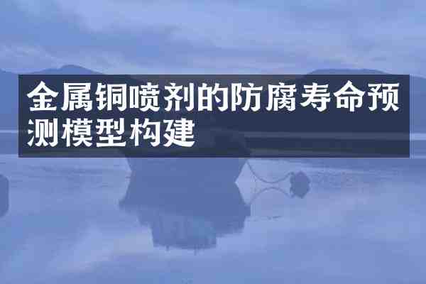 金属铜喷剂的防腐寿命预测模型构建