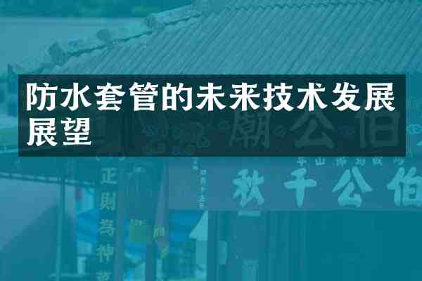 防水套管的未来技术发展展望