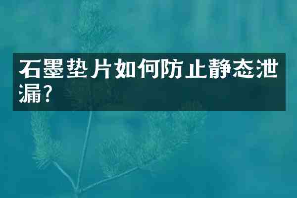 石墨垫片如何防止静态泄漏?
