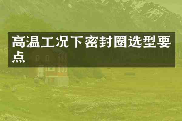 高温工况下密封圈选型要点