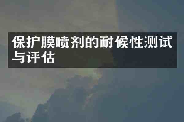 保护膜喷剂的耐候性测试与评估