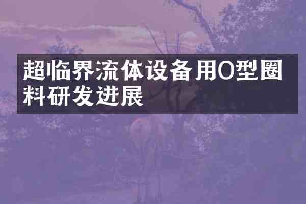 超临界流体设备用O型圈材料研发进展