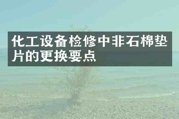 化工设备检修中非石棉垫片的更换要点