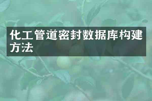 化工管道密封数据库构建方法