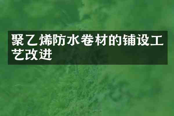 聚乙烯防水卷材的铺设工艺改进