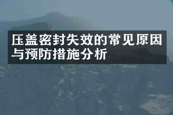 压盖密封失效的常见原因与预防措施分析
