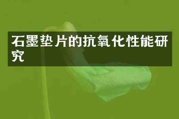 石墨垫片的抗氧化性能研究