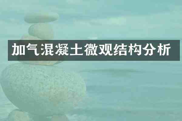 加气混凝土微观结构分析