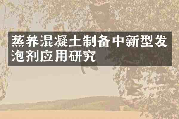 蒸养混凝土制备中新型发泡剂应用研究