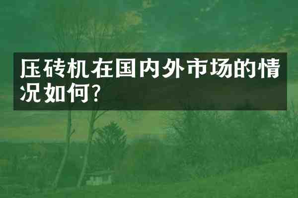 压砖机在国内外市场的情况如何?