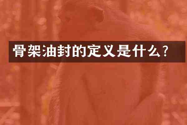 骨架油封的定义是什么？