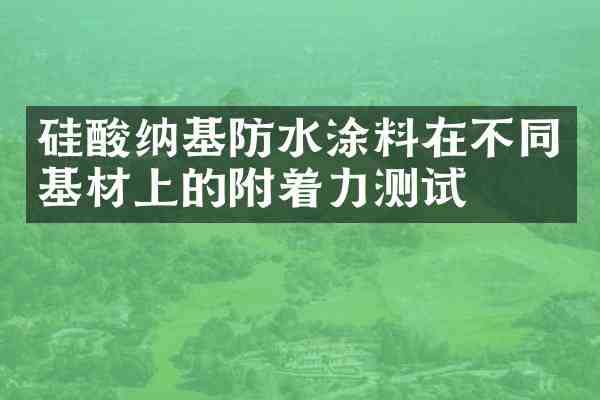 硅酸纳基防水涂料在不同基材上的附着力测试