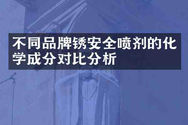 不同品牌锈安全喷剂的化学成分对比分析