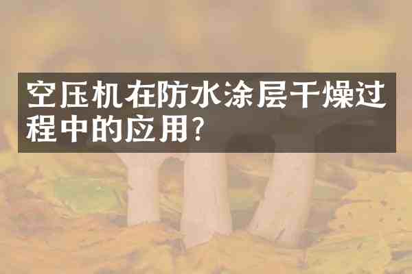 空压机在防水涂层干燥过程中的应用？
