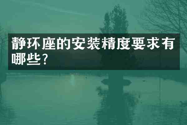 静环座的安装精度要求有哪些?