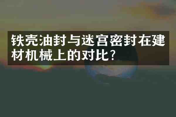 铁壳油封与迷宫密封在建材机械上的对比？