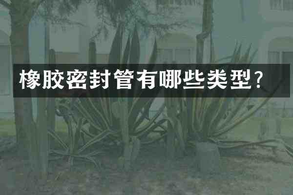 橡胶密封管有哪些类型?