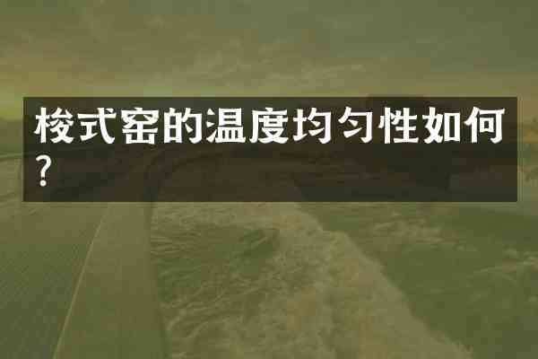 梭式窑的温度均匀性如何?