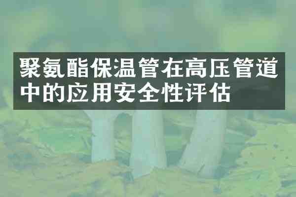 聚氨酯保温管在高压管道中的应用安全性评估