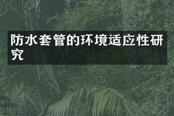 防水套管的环境适应性研究