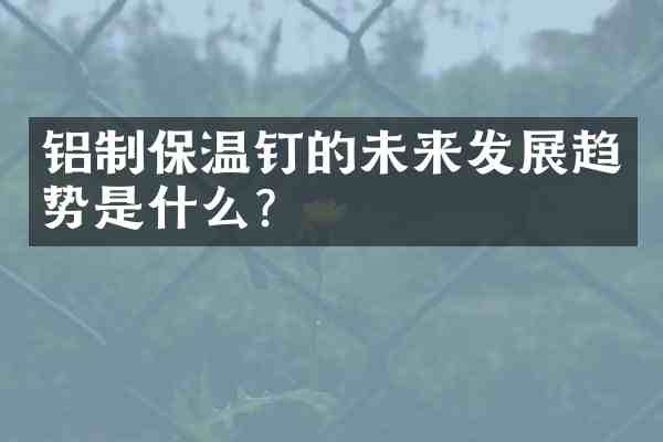 铝制保温钉的未来发展趋势是什么?