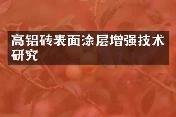高铝砖表面涂层增强技术研究