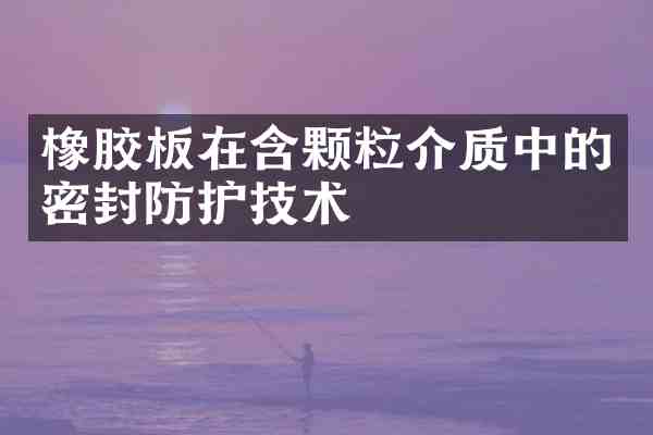 橡胶板在含颗粒介质中的密封防护技术