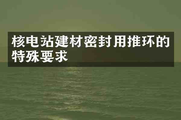 核电站建材密封用推环的特殊要求